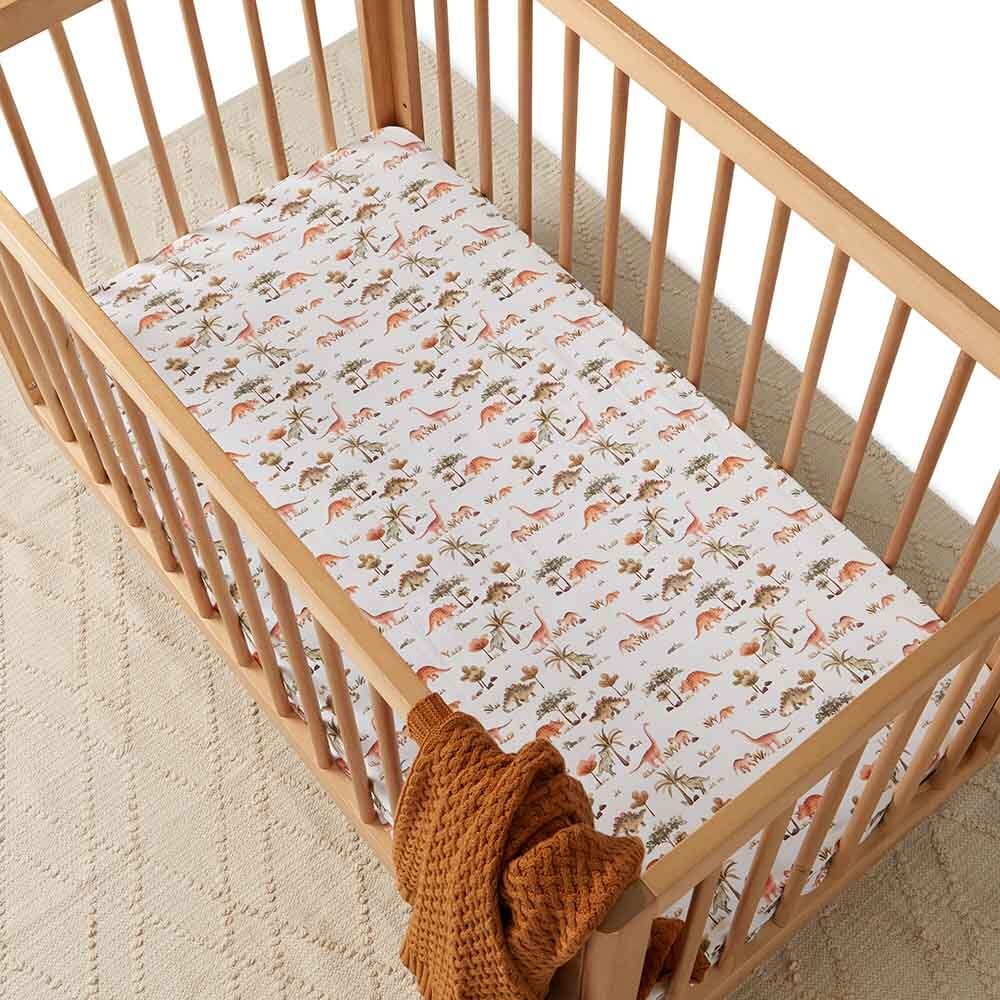 Dino Organic Fitted Cot Sheet - View 3