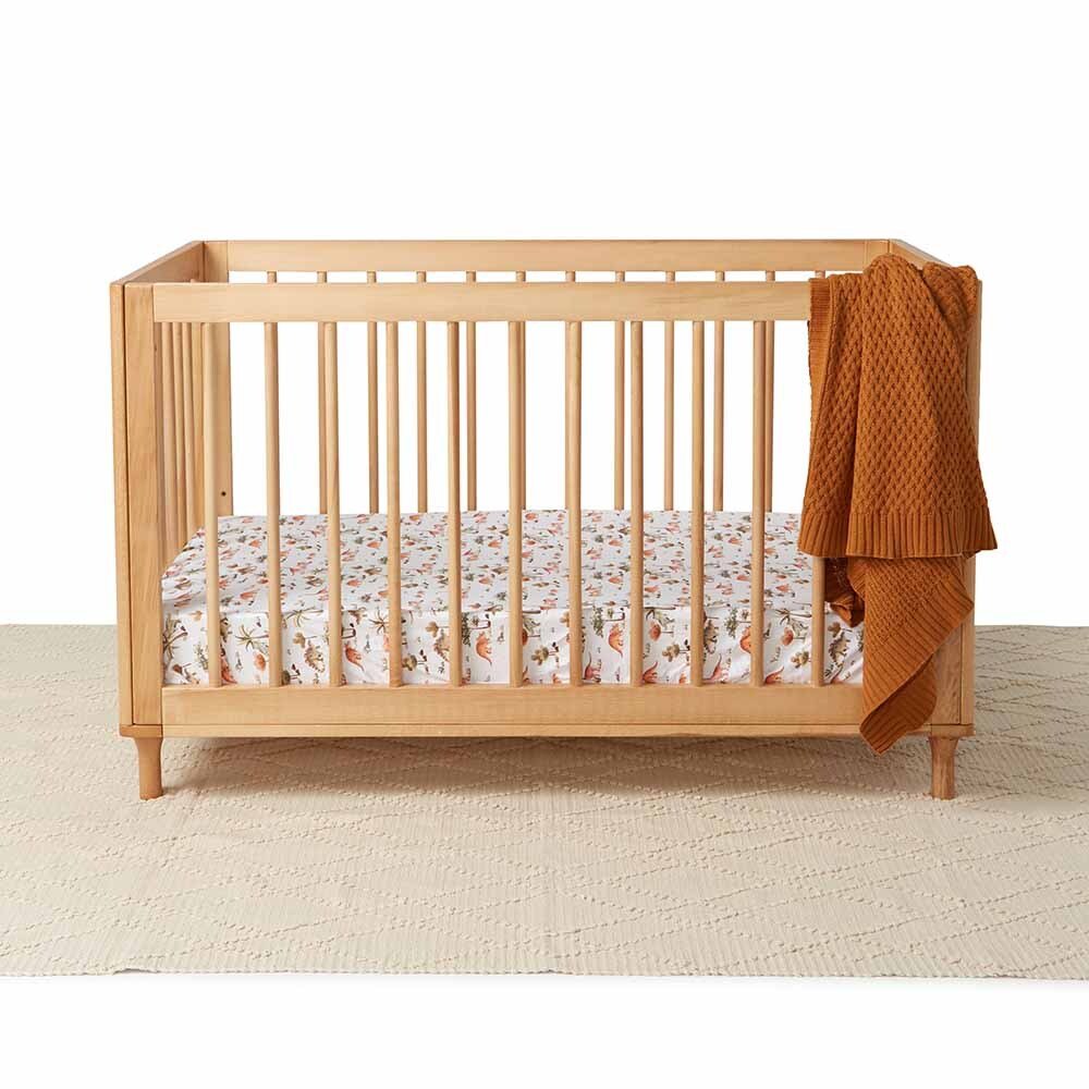 Dino Organic Fitted Cot Sheet - View 4