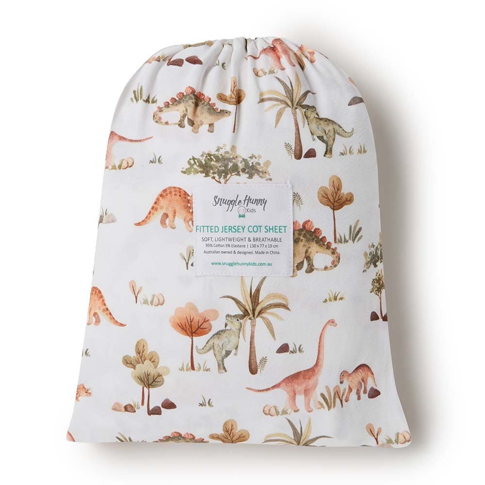 Dino Organic Fitted Cot Sheet - View 5