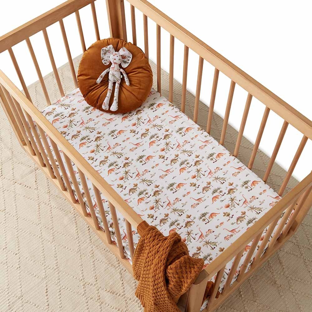 Fitted Cot Sheet - Dino Fitted Cot Sheet - Dino