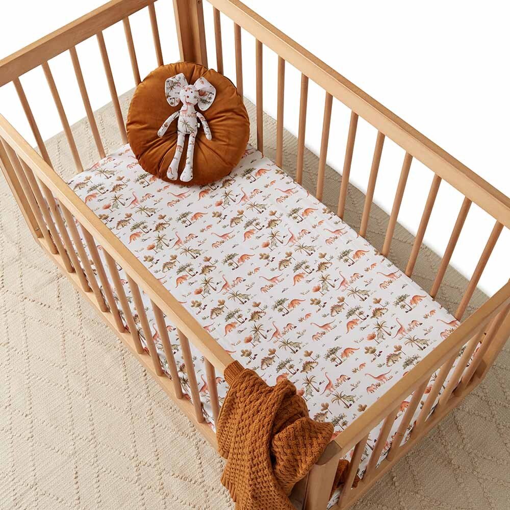Dino Organic Fitted Cot Sheet - View 6