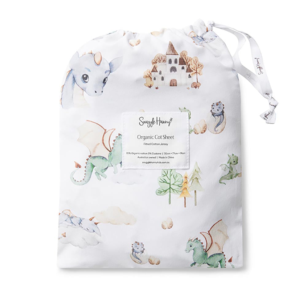 Dragon Organic Fitted Cot Sheet - View 3