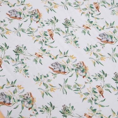 Eucalypt Fitted Cot Sheet-Snuggle Hunny