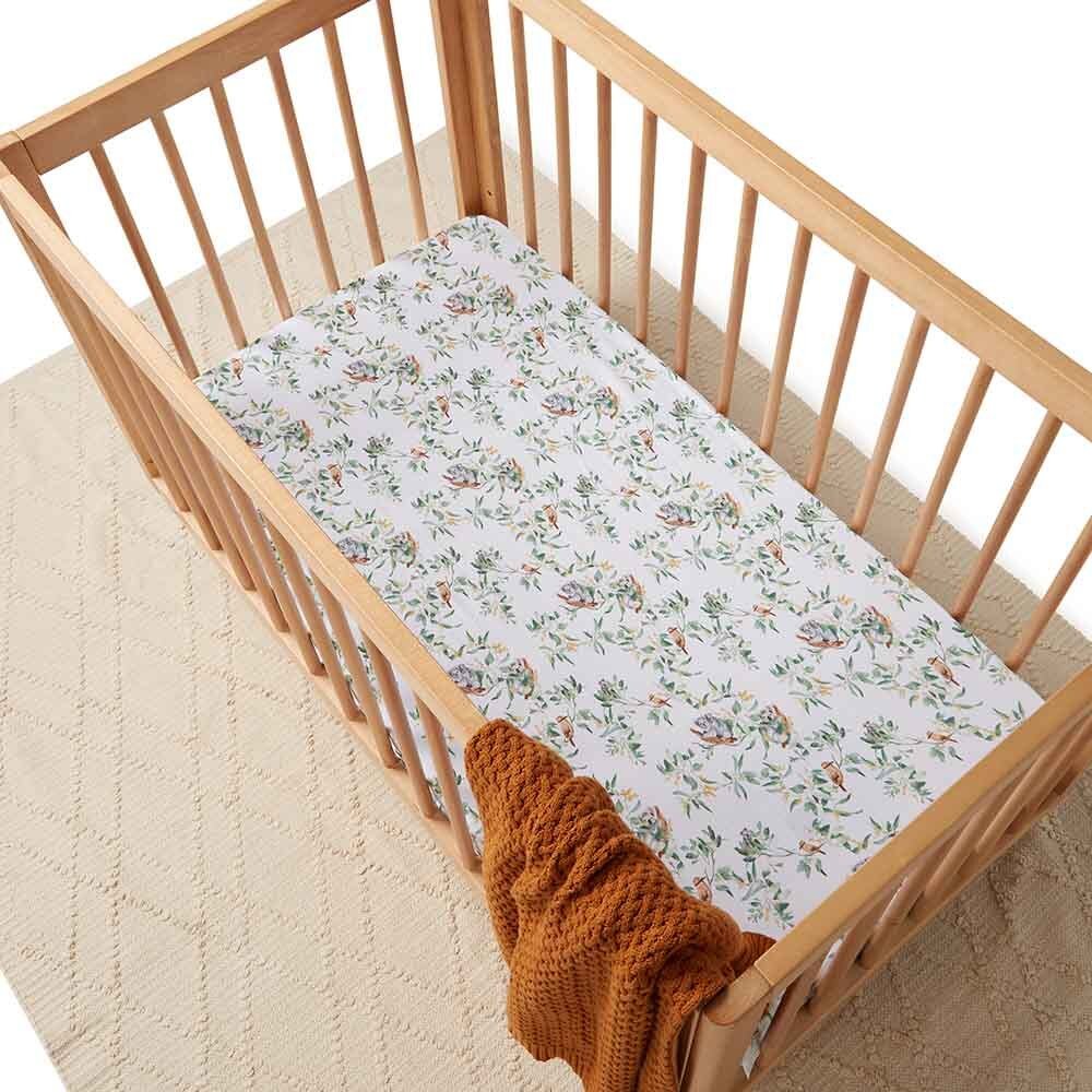 Eucalypt Fitted Cot Sheet - View 3