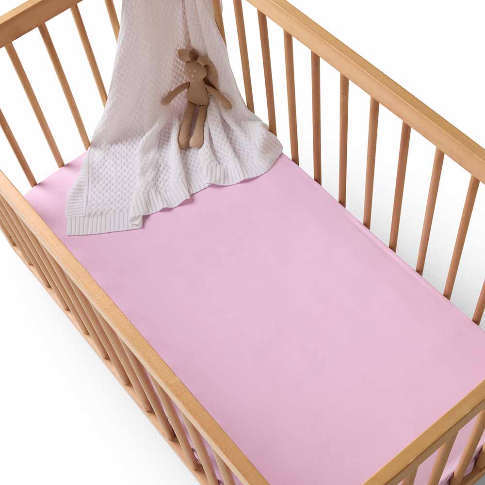 Lilac Organic Fitted Cot Sheet - View 1