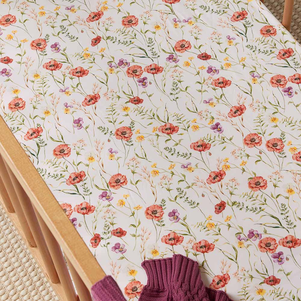 Wild Fern Organic Fitted Cot Sheet