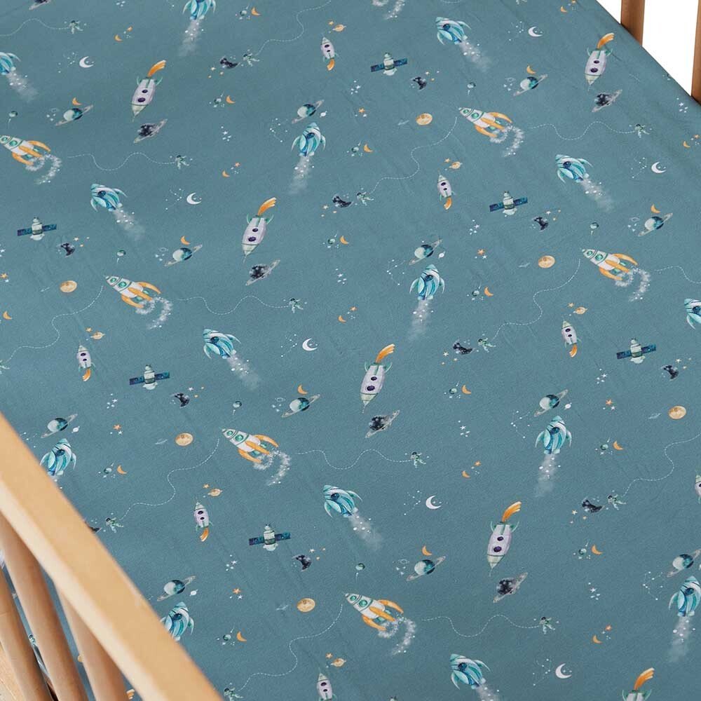 Rocket Organic Fitted Cot Sheet - View 2
