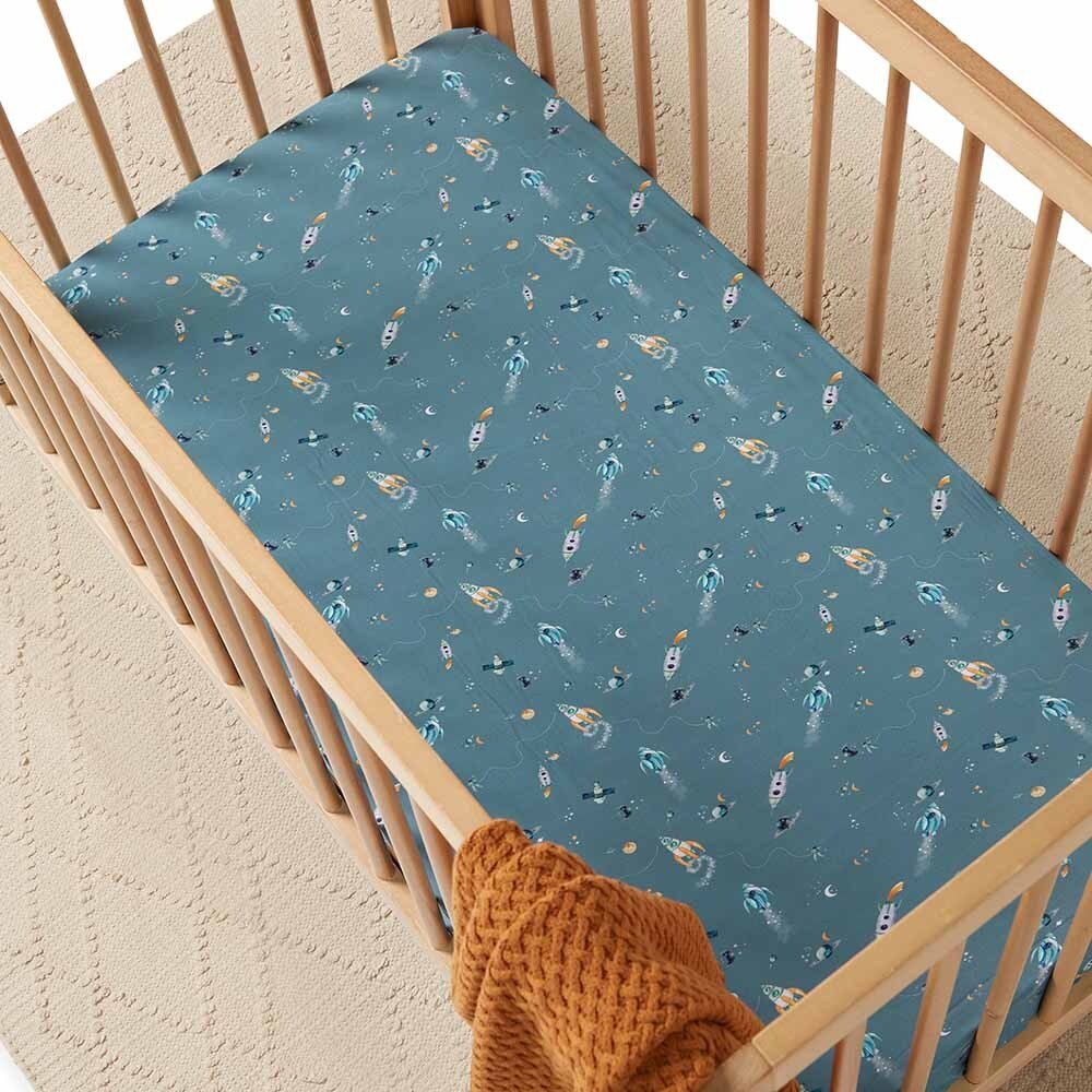 Rocket Organic Fitted Cot Sheet - View 3