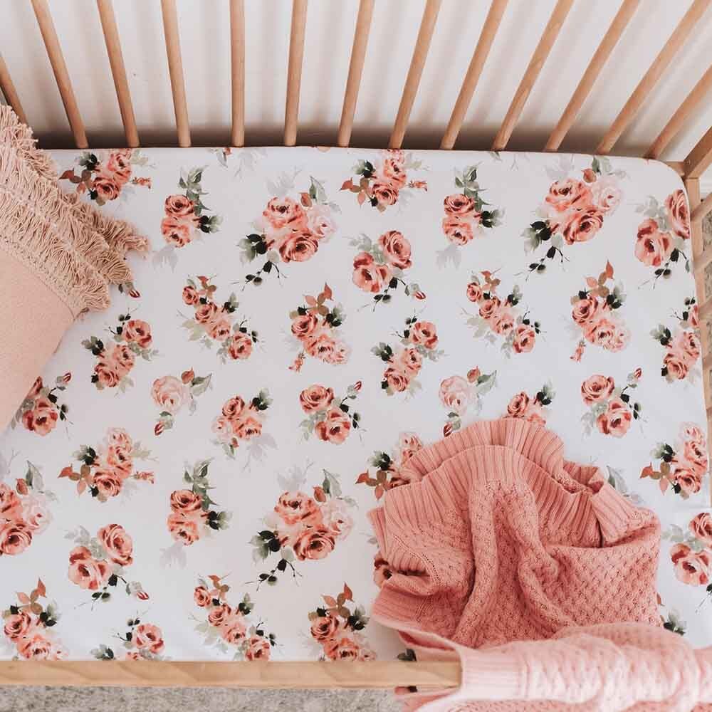 Rosebud Fitted Cot Sheet - View 7