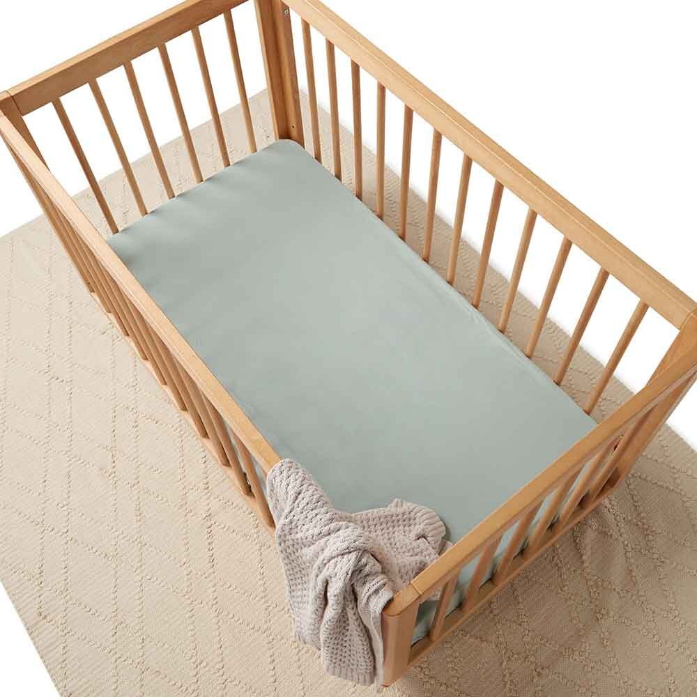 Sage Fitted Cot Sheet - View 3