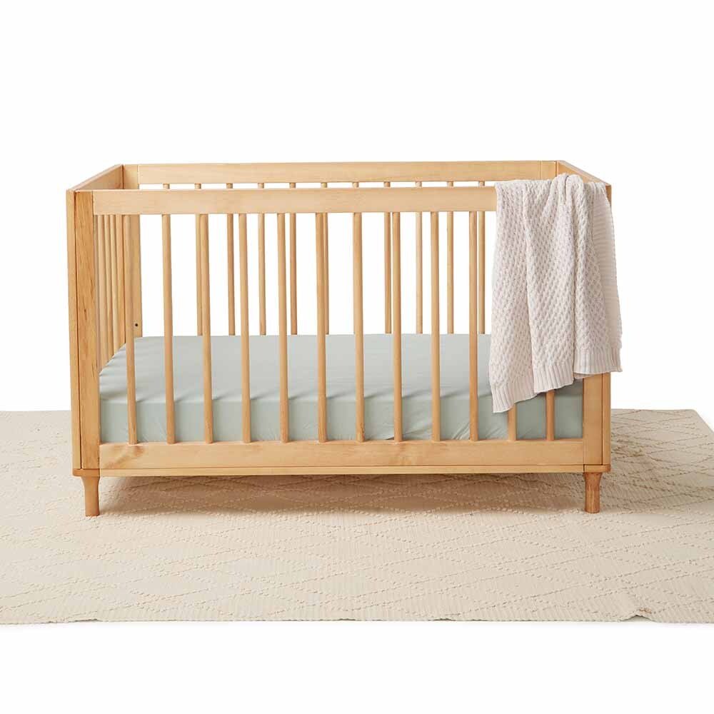 Sage Fitted Cot Sheet - View 4
