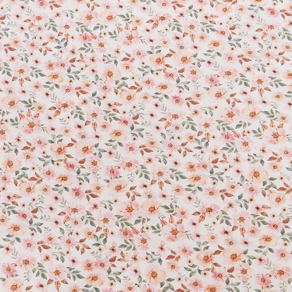 Spring Floral Organic Fitted Baby Cot Sheet Snuggle Hunny