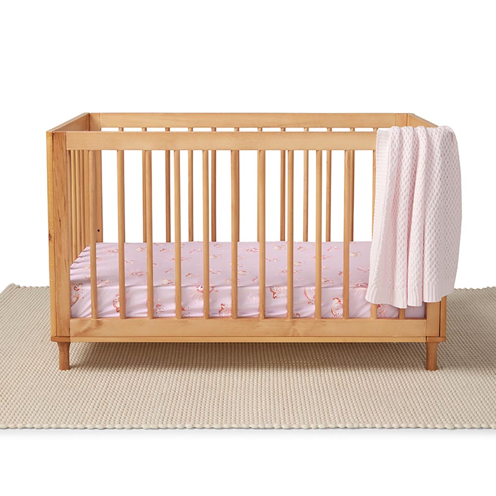 Unicorn Organic Fitted Cot Sheet - View 5