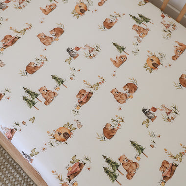 Bears Organic Fitted Cot Sheet | Snuggle Hunny