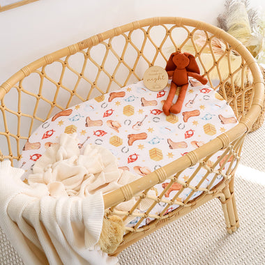 Cowboys Organic Bassinet Sheet / Change Pad Cover | Snuggle Hunny