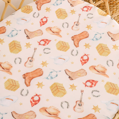 Cowboys Organic Bassinet Sheet / Change Pad Cover | Snuggle Hunny