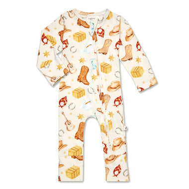 Cowboys Organic Snugglesuit Convertible Romper | Snuggle Hunny