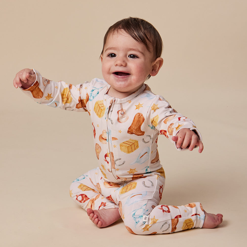 Cowboys Organic Snugglesuit Convertible Romper - View 5