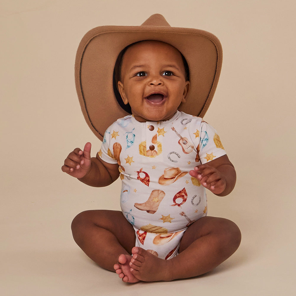 Cowboys Short Sleeve Organic Bodysuit - View 1