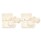 Cream Organic Cotton Knit Booties - Thumbnail 2