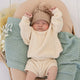 Cream Organic Cotton Knit Shorts - Thumbnail 3
