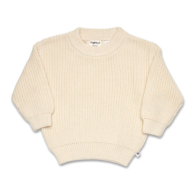 Cream Oversized Cotton Knit Jumper | Snuggle Hunny
