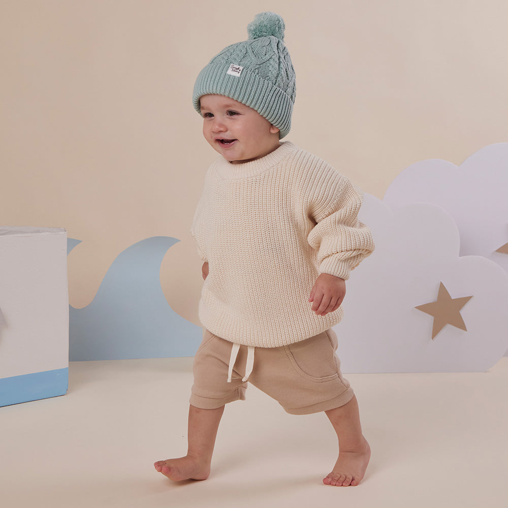 Cream Oversized Cotton Knit Jumper - View 12