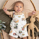 Diggers & Tractors Organic Snuggle Overall Shorts - Thumbnail 5