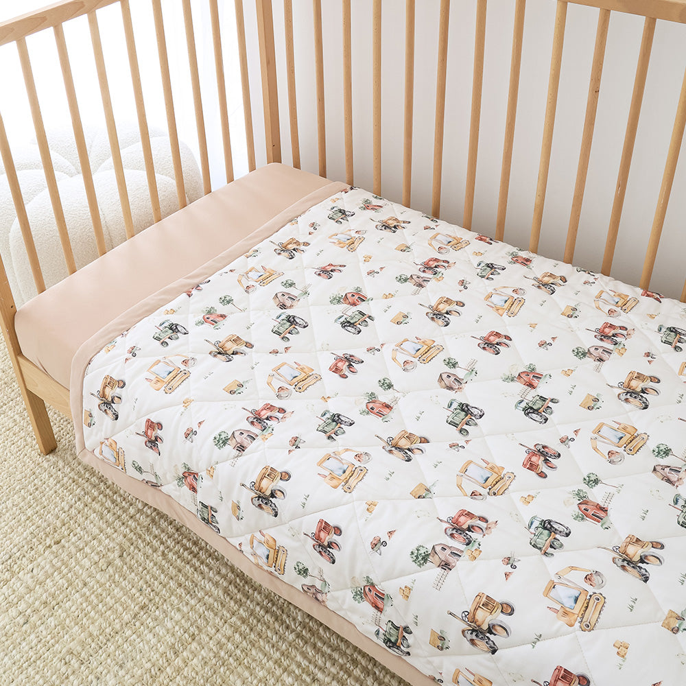 Diggers & Tractors Organic Cotton Cot Comforter - View 4