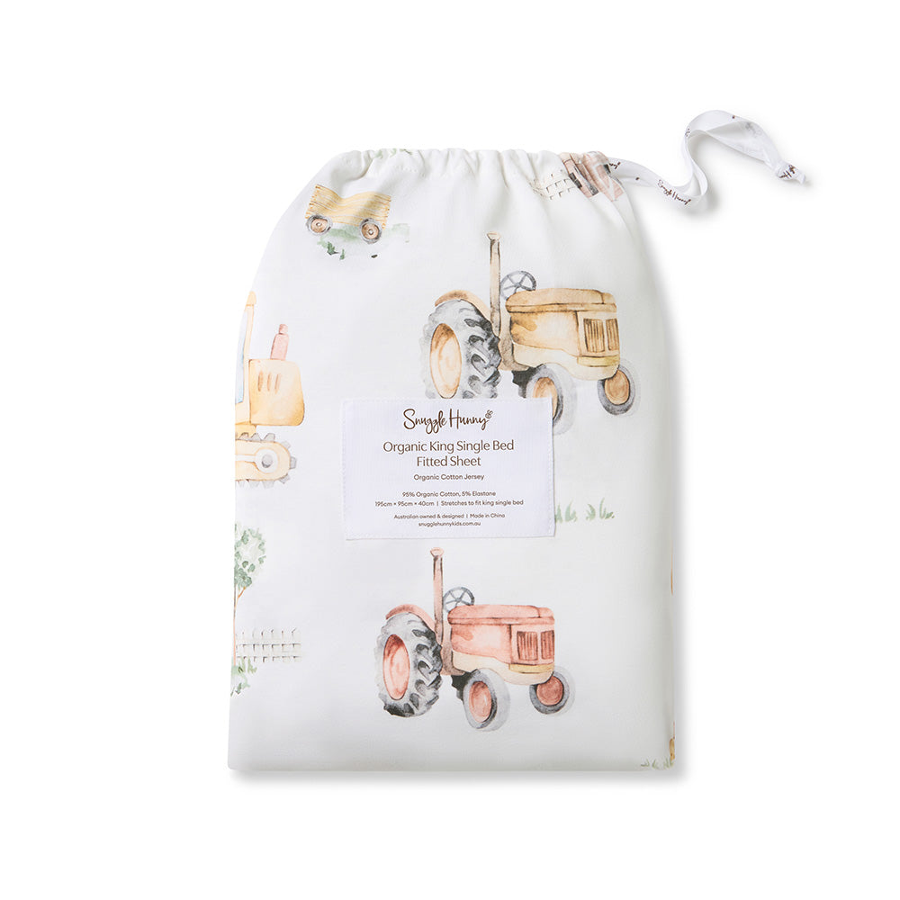 Diggers & Tractors Organic Cotton Fitted Sheet - View 6