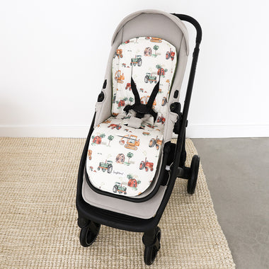 Diggers & Tractors Universal Organic Pram Liner | Snuggle Hunny