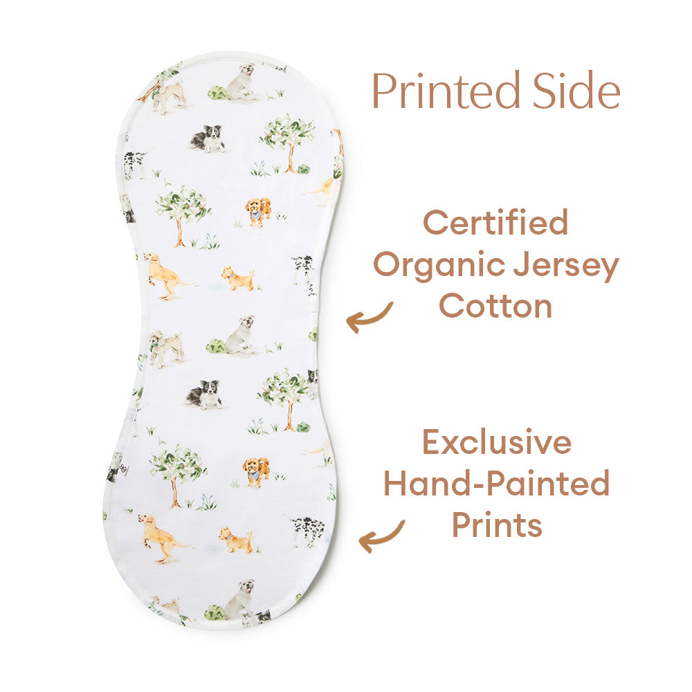 Dog Park Organic Cotton Burp Cloth - View 6