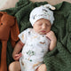 Dog Park Short Sleeve Organic Kimono Bodysuit - Thumbnail 7