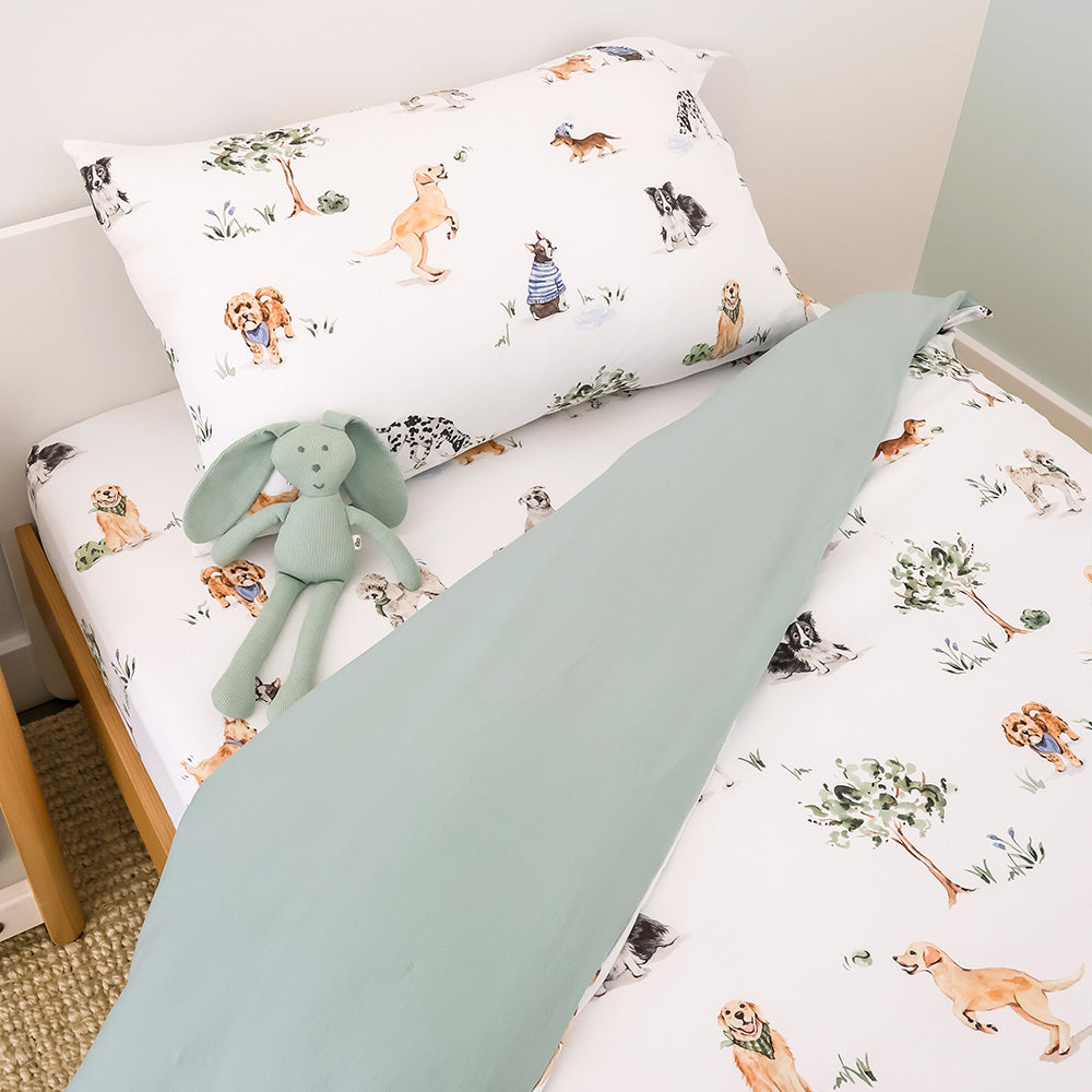 Dog Park Organic Cotton Single Pillowcase - View 3