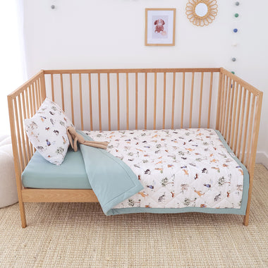 Dog Park Organic Cotton Cot Comforter | Snuggle Hunny