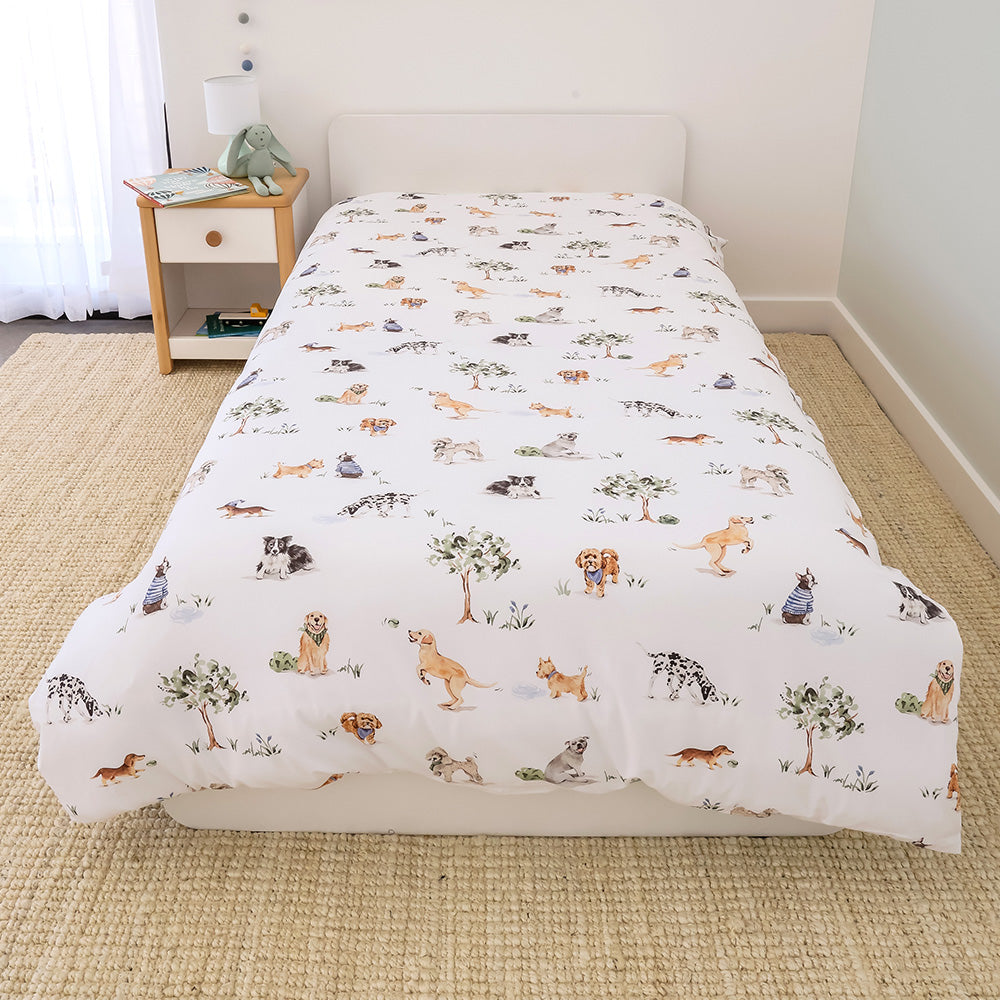 Dog Park Organic Cotton Quilt Cover - View 1