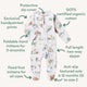 Dragon Organic Snuggle Sleepsuit Zip Footie - Thumbnail 4