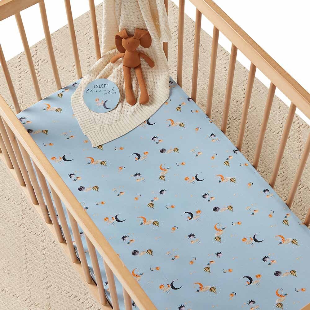 Dream Organic Fitted Baby Cot Sheet Snuggle Hunny