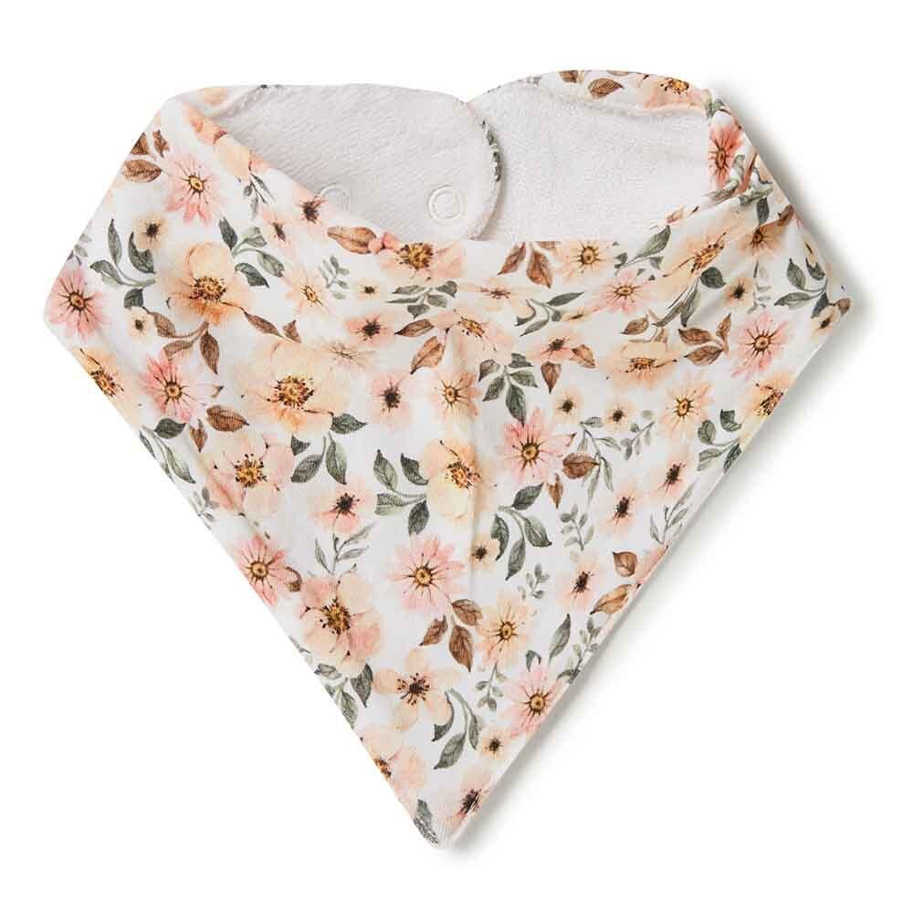 Spring Floral Organic Dribble Bib - View 2