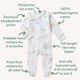 Duck Pond Organic Snuggle Sleepsuit Zip Footie - Thumbnail 4