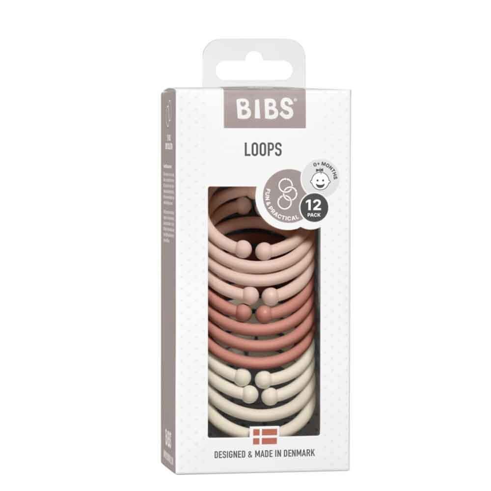 BIBS Loops (12 Pieces) - Blush, Woodchuck, Ivory-Snuggle Hunny