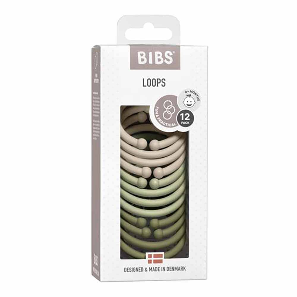BIBS Loops (12 Pieces) - Vanilla, Sage, Olive-Snuggle Hunny