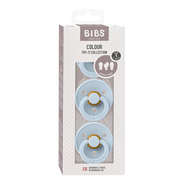 BIBS Try-It-Collection Dummies 3 Pack - Baby Blue - View 5
