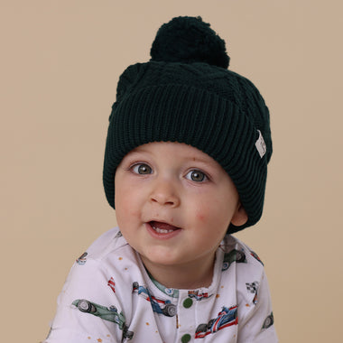 Emerald Organic Baby Knit Beanie | Snuggle Hunny