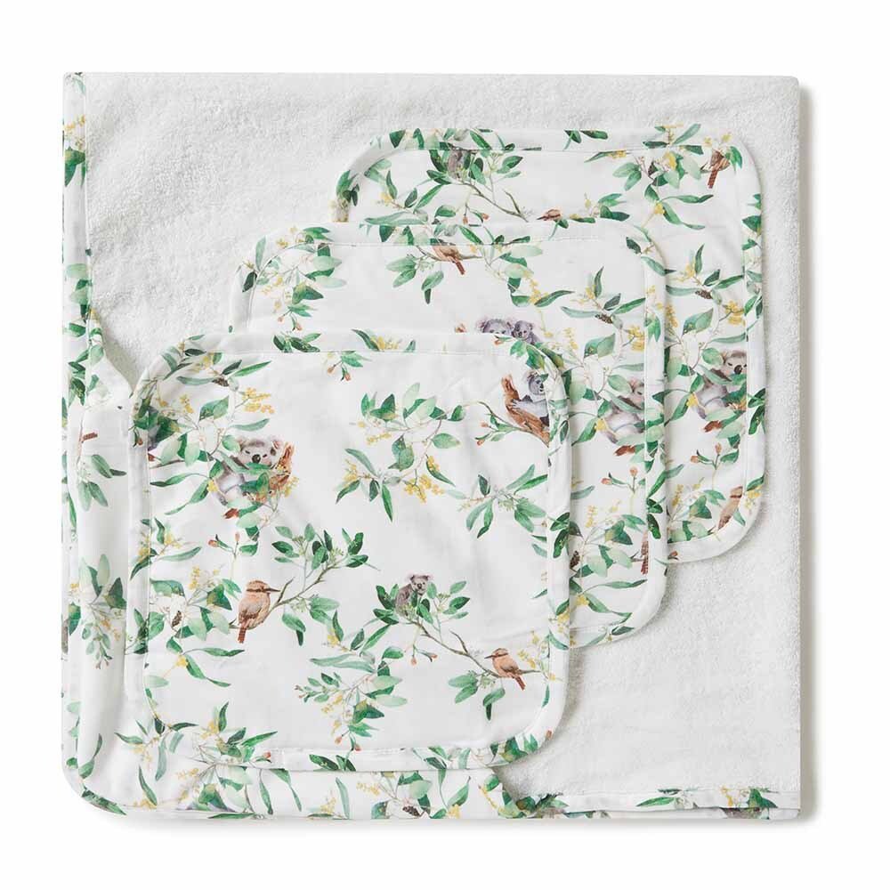 Eucalypt Organic Baby Towel & Wash Cloth Set - View 1