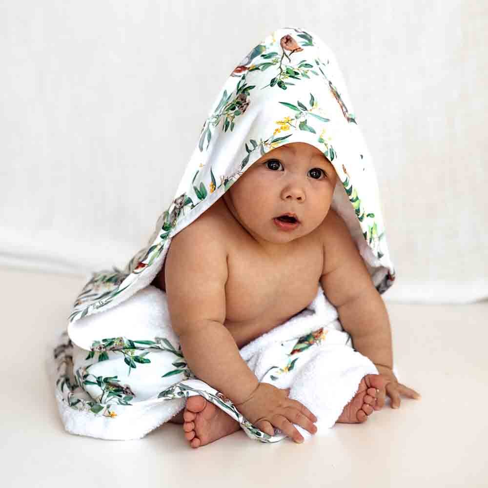 Eucalypt Organic Hooded Baby Bath Towel Snuggle Hunny