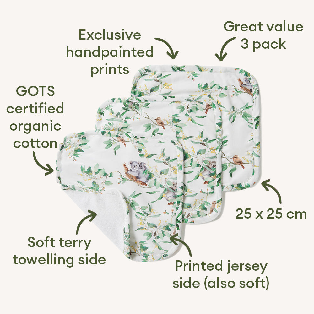Eucalypt Organic Wash Cloths - 3 Pack - View 3