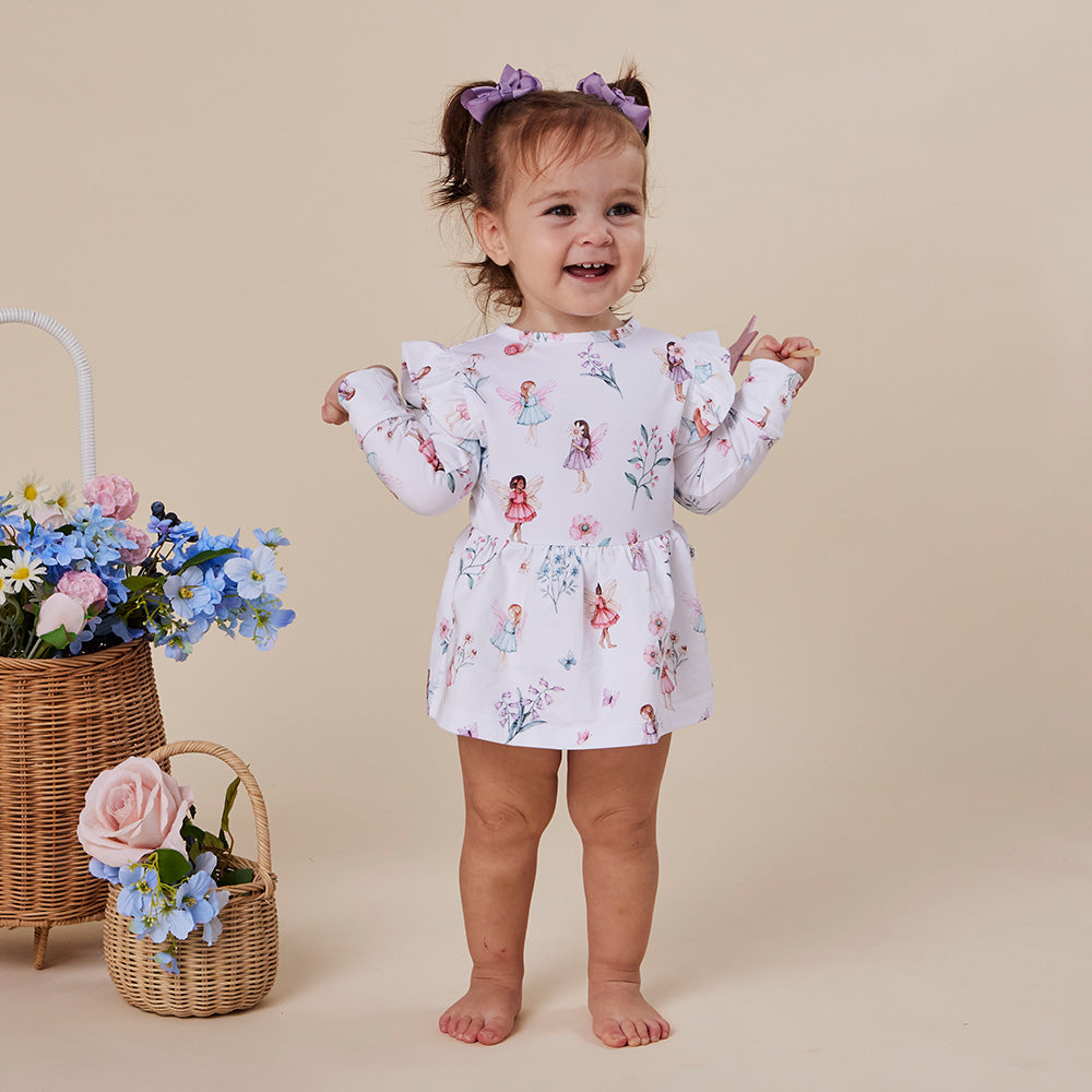 Fairy Garden Long Sleeve Organic Dress - View 9
