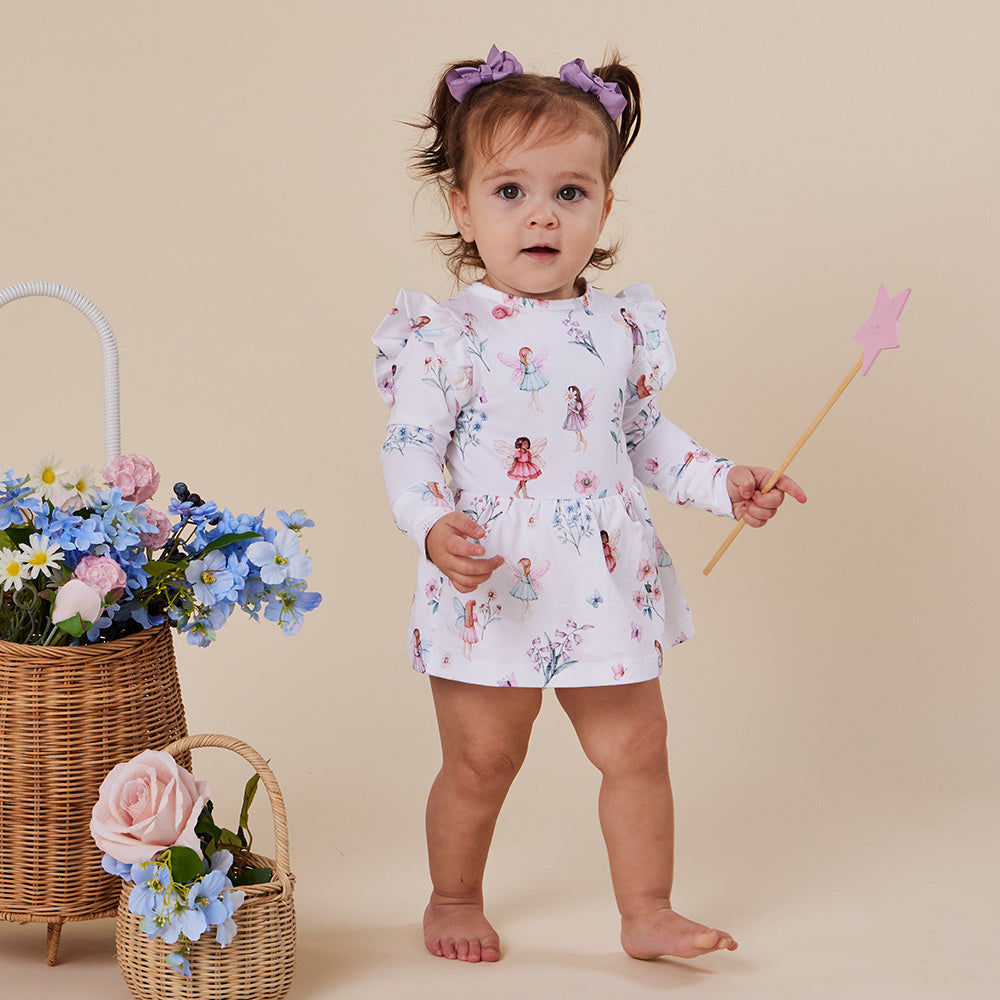 Fairy Garden Long Sleeve Organic Dress - View 7