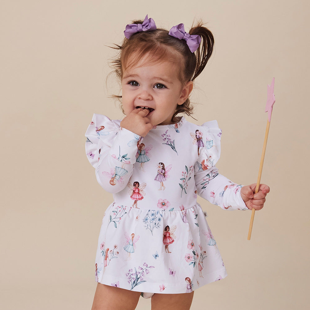 Fairy Garden Long Sleeve Organic Dress - View 5